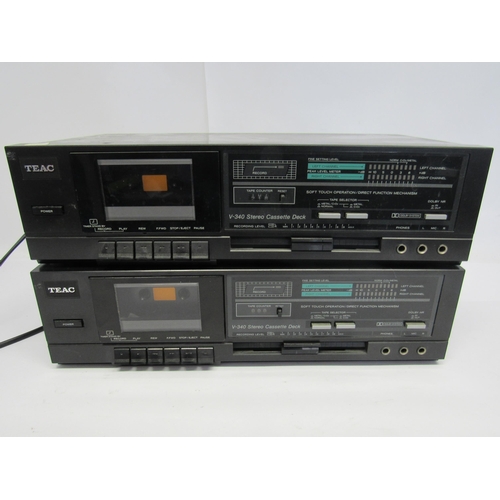 5311 - Two Teac V-340 Stereo Cassette Decks (2)