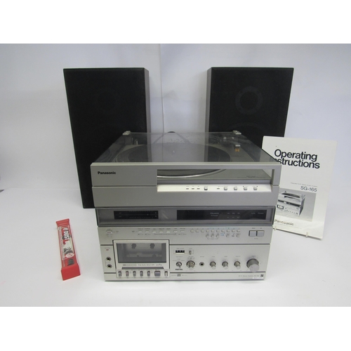 5425 - A Panasonic SG-165 integrated hi-fi stereo audio system with speakers