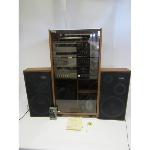 5316 - A Binatone Music Tower Mk-2 hi-fi system, comprising belt drive turntable, amplifier, pre-amp, casse... 