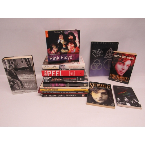 5195 - A collection of fourteen Rock and Pop books including The Rolling Stones, Pink Floyd, Syd Barrett, L... 