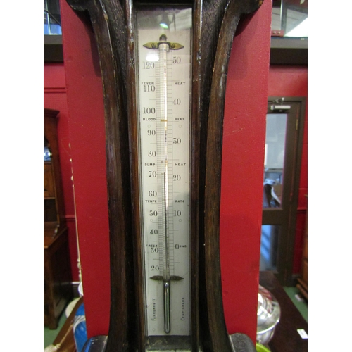 4060 - A Schulen & Boby, Cornhill, Ipswich, 20th Century oak barometer