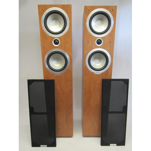 5323 - A pair of Tannoy Mercury V4 cherry wood floorstanding speakers