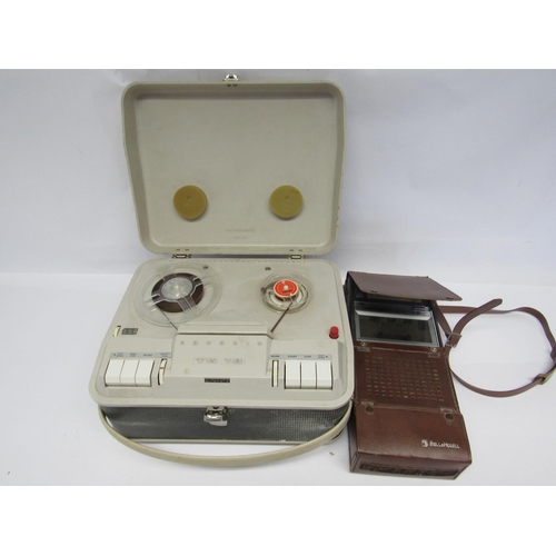 5305 - A Grundig TK18 reel to reel tape recorder and a Bell & Howell portable cassette tape recorder (2)