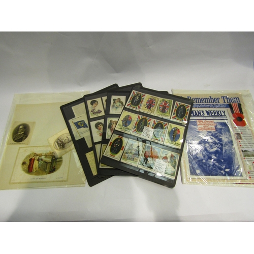 4480 - A box containing assorted cigarette cards including Kensitas silks