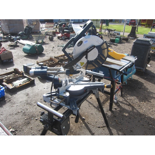 3570 - A Mac Allister mitre saw on a lightweight portable bench.  DTI Failure: Please see information pages