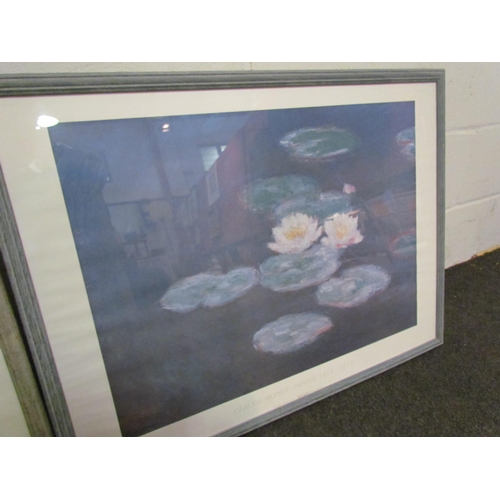 1031 - Four large Claude Monet prints, 