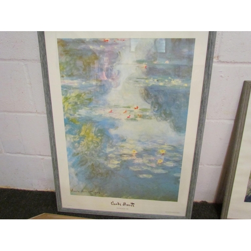 1031 - Four large Claude Monet prints, 