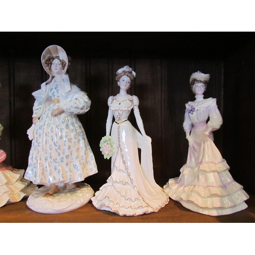 1053 - A collection of porcelain figures including Royal Doulton, Coalport and Royal Worcester (6)