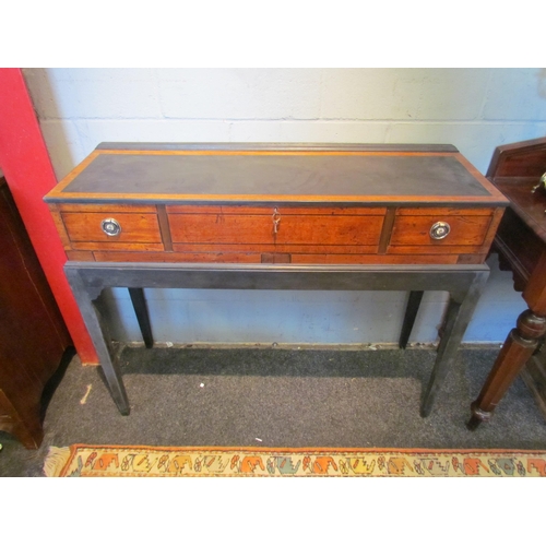 1066 - A Georgian mahogany slim lady's side table with drawers to front on later painted base, 85cm tall x ... 