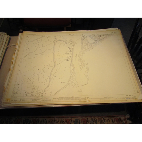 1078 - (Suffolk) Approx. 60 Ordnance Survey large sheet maps, scale 1/2500 25 inches to a mile, Rattlesden ... 