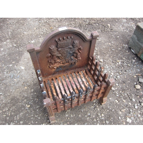 3641 - A cast fire basket with back