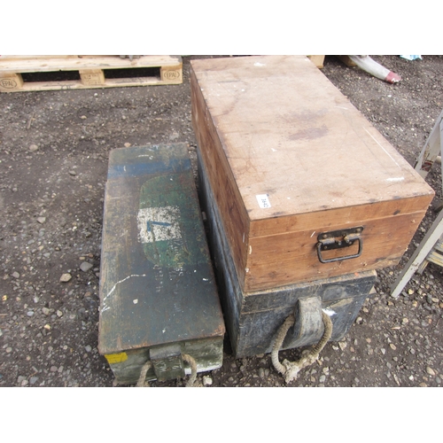 3642 - Three timber tool chests       (E) £8-15