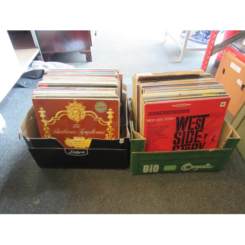 1183 - Two boxes of assorted vinyl LP records