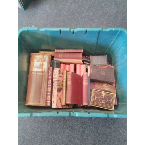 1521 - A box of mixed books, incl. a Riviere binding; an 1845 prayer book in full decorative calf gilt, bra... 