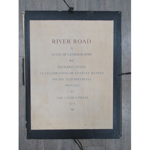 6062 - RICHARD UPTON (b.1931) 'River Road' - A folio suite of three lithographs in celebration of Stanley K... 