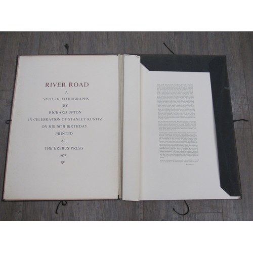 6062 - RICHARD UPTON (b.1931) 'River Road' - A folio suite of three lithographs in celebration of Stanley K... 