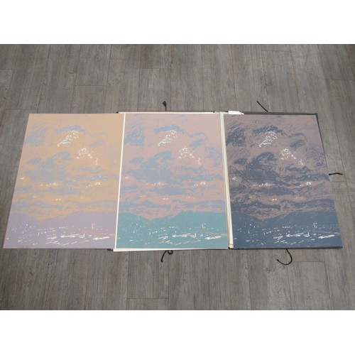 6062 - RICHARD UPTON (b.1931) 'River Road' - A folio suite of three lithographs in celebration of Stanley K... 