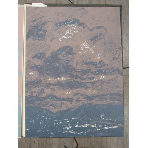 6062 - RICHARD UPTON (b.1931) 'River Road' - A folio suite of three lithographs in celebration of Stanley K... 