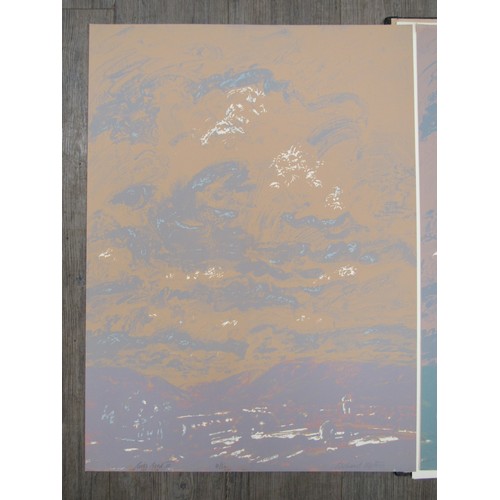 6062 - RICHARD UPTON (b.1931) 'River Road' - A folio suite of three lithographs in celebration of Stanley K... 