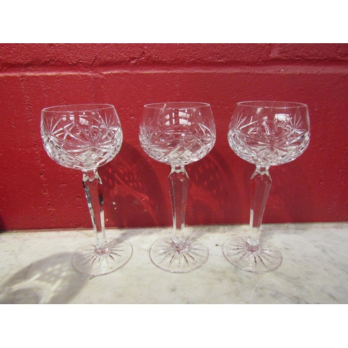 4104 - WITHDRAWN - A set of six crystal hock glasses