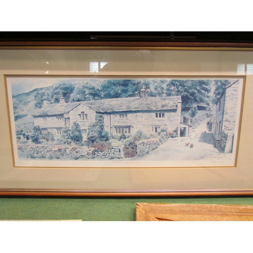 4380 - A Graham Carver pencil signed limited edition print of cottages, a Mary Gondry print of seaside scen... 