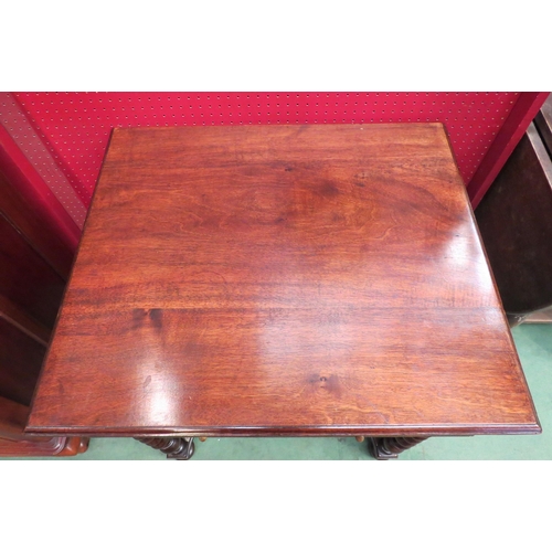 4092 - An 18th Century revival walnut side table, the single frieze drawer over spiral twist and turned leg... 