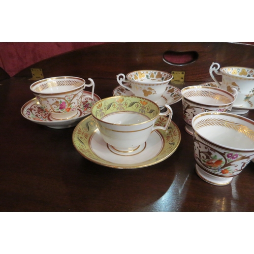 4175 - A mixed collection of Spode cups and saucers to include gilt enriched examples (qty) some a/f