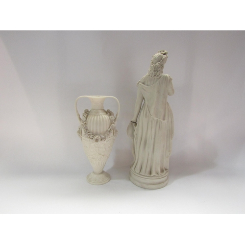 4251 - A parian ware bust by Copeland & Garrett of Venus together with another parian figure (a/f) and a tw... 