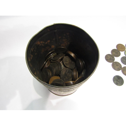 4290 - Two bygone tins containing coins