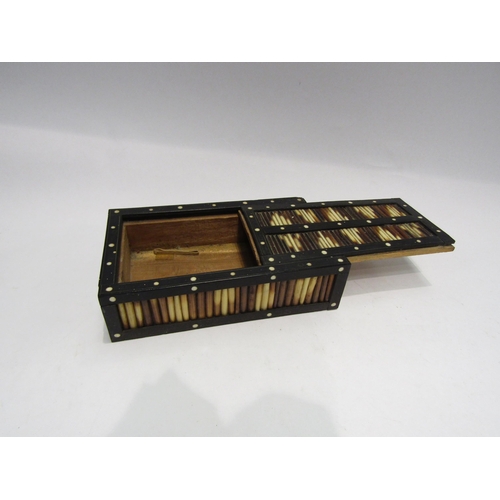 4304 - A porcupine quill box with filigree cross