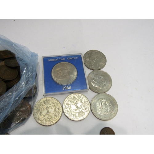 4309 - A collection of British pre-decimal 20th Century coins including two silver thrupenny pieces