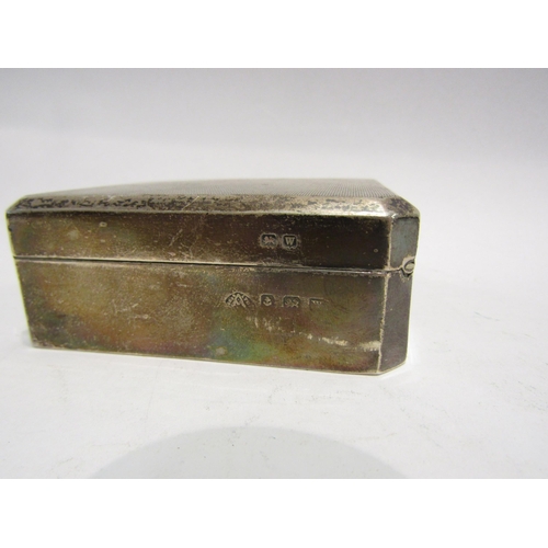 4313 - A silver cigarette box with inscription 