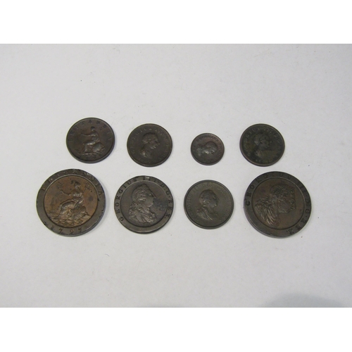 4324 - A collection of George III bronze coinage including two Cartwheel 2 pence, Cartwheel penny, half pen... 