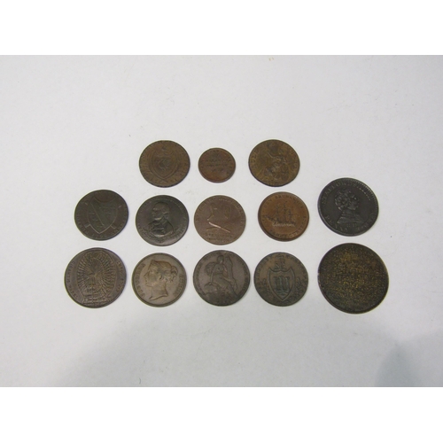 4325 - A collection of 18th and 19th Century British copper trade tokens including examples from Norwich, L... 