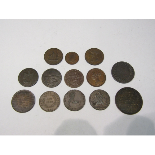 4325 - A collection of 18th and 19th Century British copper trade tokens including examples from Norwich, L... 