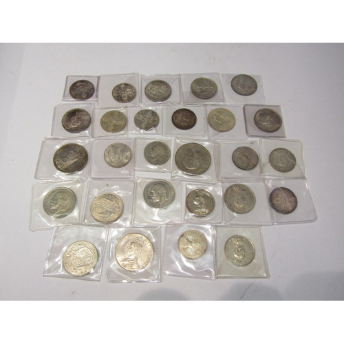 4329 - A collection of British silver coinage including Florins, Double Florins, Half Crowns and Crown of V... 