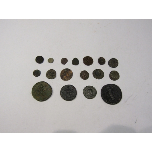 4330A - A collection of Roman bronze coinage with Antoninus Sestertius, plus smaller denominations including... 