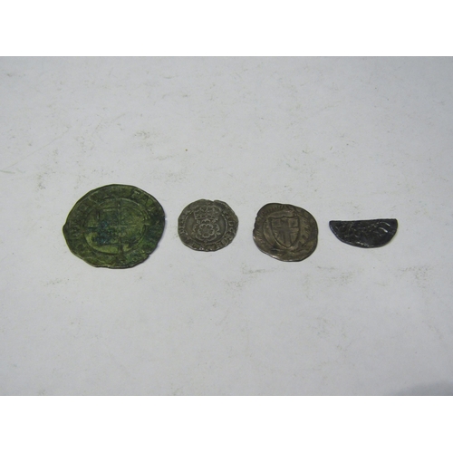 4341 - A collection of four hammered silver coins to include a cut half voided long cross penny, Henry III ... 