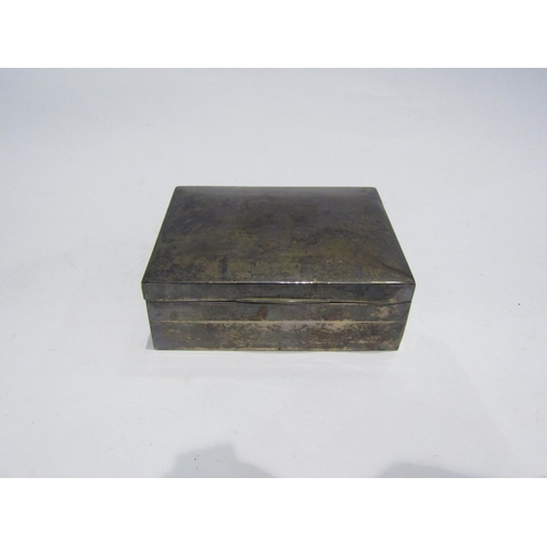 4375 - A silver cigar box, marks rubbed, a/f    (E) £50-70