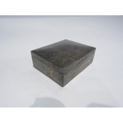 4375 - A silver cigar box, marks rubbed, a/f    (E) £50-70