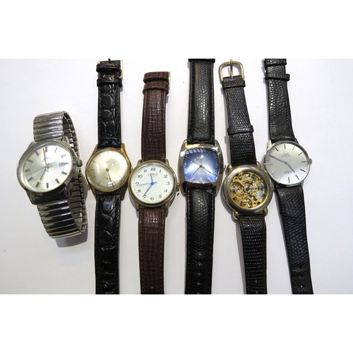 8140 - Five Limit band watches including Quartz and manual wind movements and an associated watch (6)