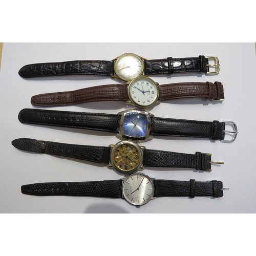 8140 - Five Limit band watches including Quartz and manual wind movements and an associated watch (6)