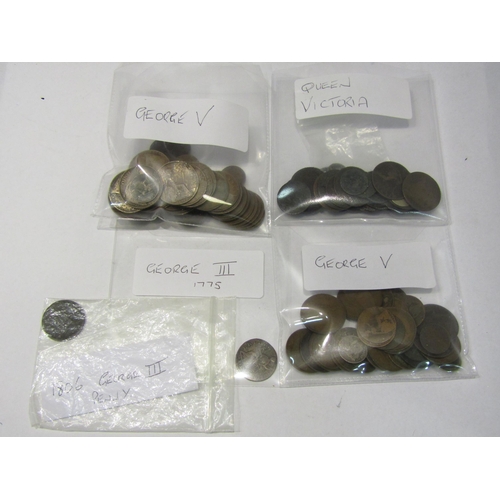 4396 - A collection of British pre-decimal bronze, copper, silver and cupro nickel coinage, British and For... 