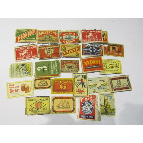 4405 - A selection of postcards including an example dated 1944 Belgium, topographical, matchbox covers fro... 