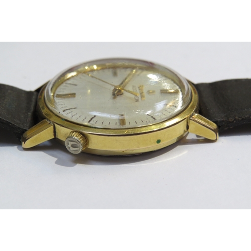 8185 - A Bulova Accutron gentleman’s gold plated wristwatch, with box  (E)  £30-40