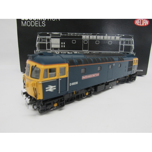 7384 - A boxed Heljan 00 gauge model railway 3363 Locomotion Models Exclusive Class 33 BR blue 33116/D6535 ... 