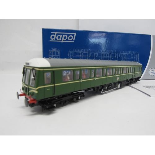 7385 - A boxed Dapol 00 gauge model railway 4D-015-008D Class 122 diesel railcar in BR green with speed whi... 