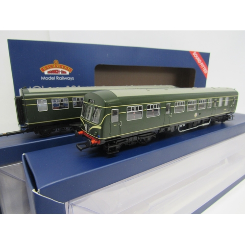 7389 - A boxed Bachmann Branch-Line 00 gauge model railway 32-285ASF Class 101 DMU 2 Car Set in BR green wi... 