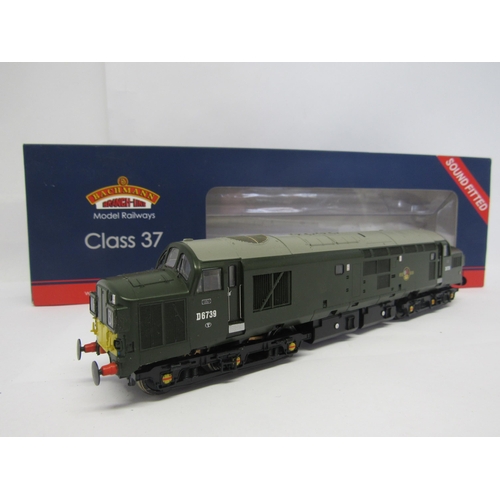 7388 - A boxed Bachmann Branch-Line 00 gauge model railway 32-791DS Class 37 D6739 diesel locomotive in BR ... 