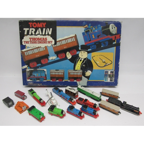 7375 - A boxed Tomy Thomas The Tank Engine train set (box worn) and a quantity of loose playworn ERTL Thoma... 